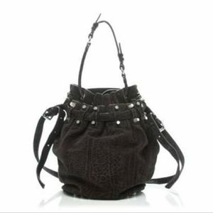 Like New Alexander Wang Studded Suede Bucket Bag